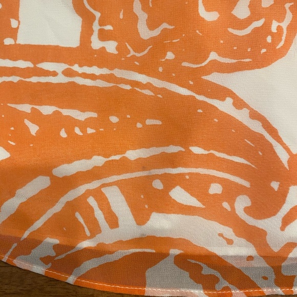 Banana Republic Orange and White Halter Top - Picture 3 of 6